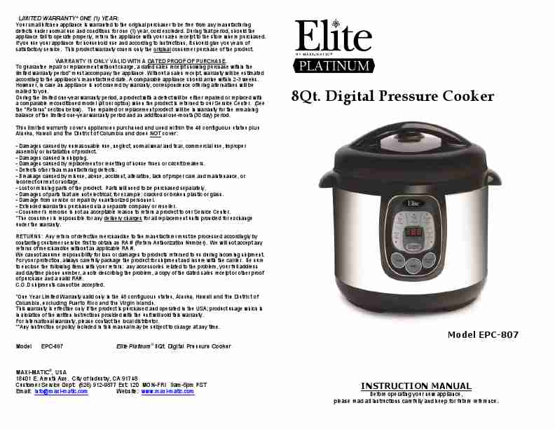 Elite 13 Function 8qt Electronic Pressure Cooker Manual-page_pdf